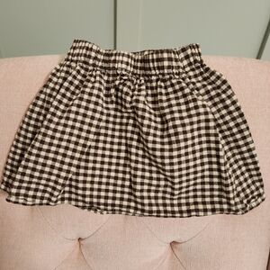 Beet world 2-3 made in usa brown checkered spring summer skirt 2t 3t ethical